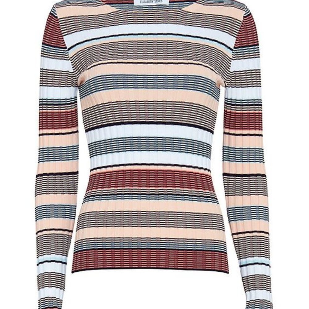 Elizabeth and James Ribbed Knit Sweater - Medium